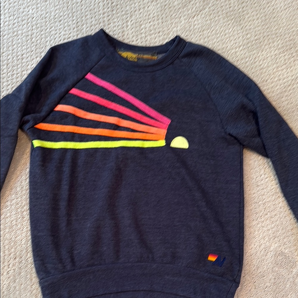 Aviator Nation women’s Sweatshirt with Neon Stripes- XS
